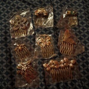 Elegant Gold Hair Accessories Set